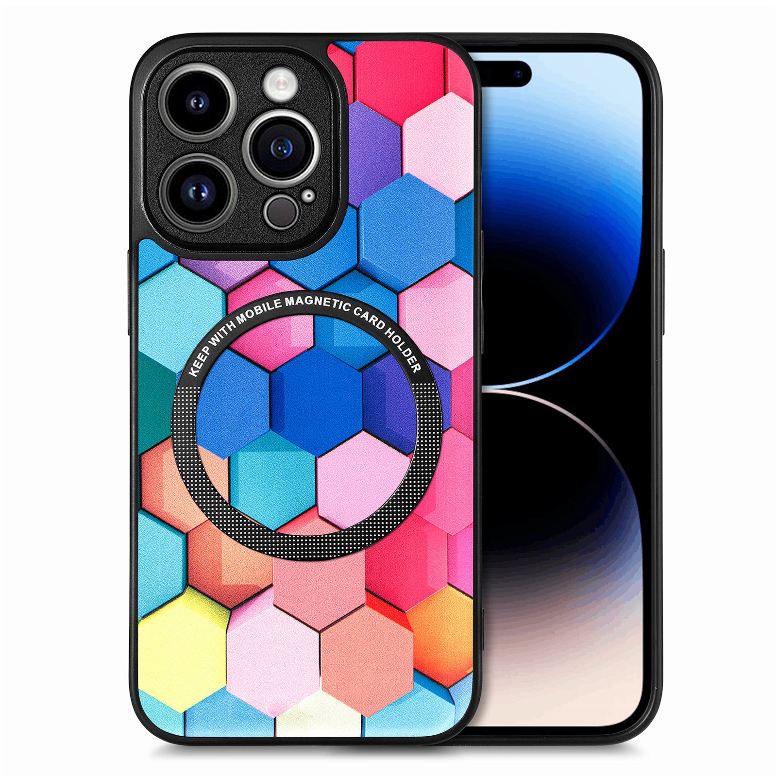 Anti-fall Mobile Phone Case For iPhone 14 Pro PC TPU PU Leather Protective Phone Cover Compatible with MagSafe Charging Anti-fall Mobile Phone Case For iPhone 14 Pro PC TPU PU Leather Protective Phone Cover Compatible with MagSafe Charging